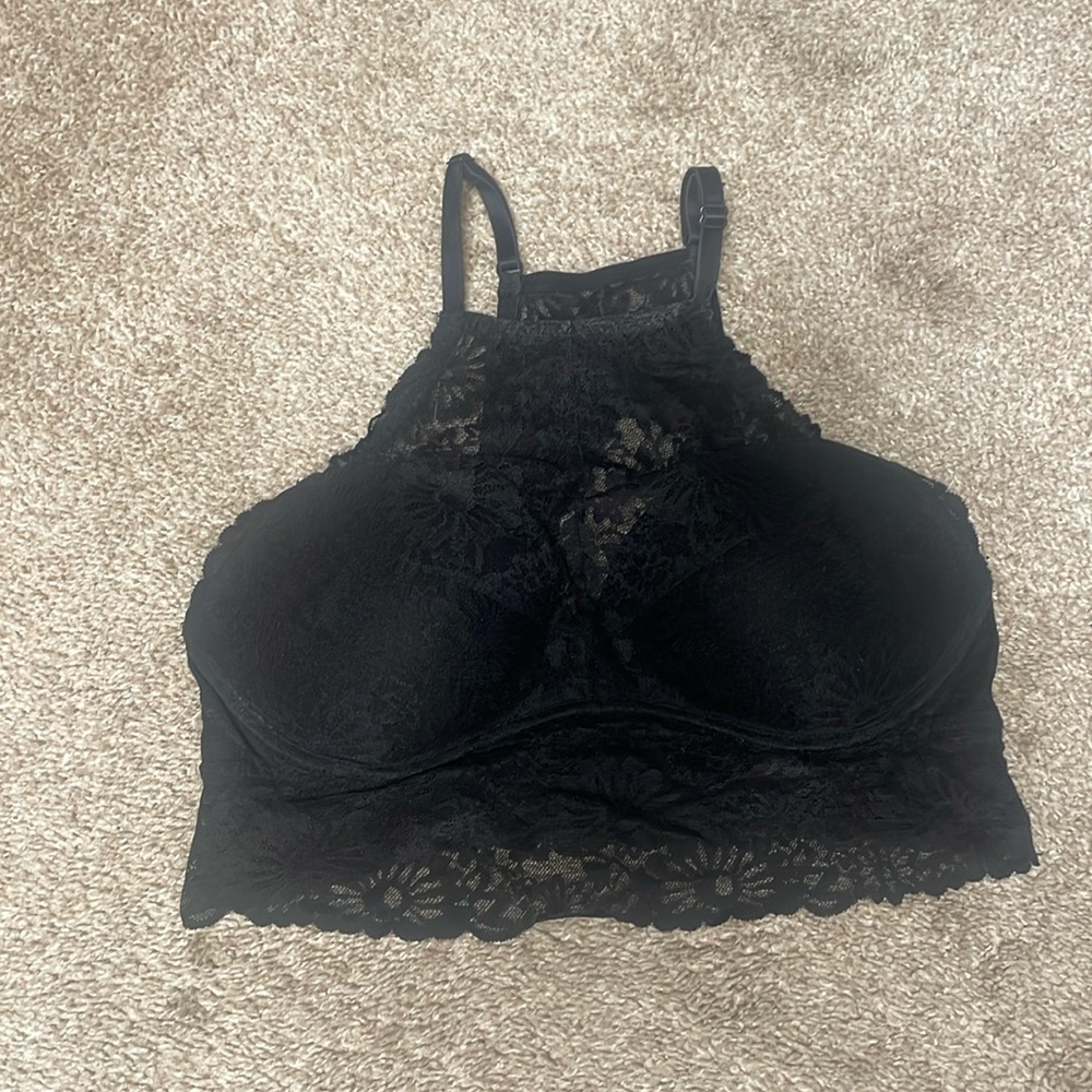 VS Pink Black Lace Bra